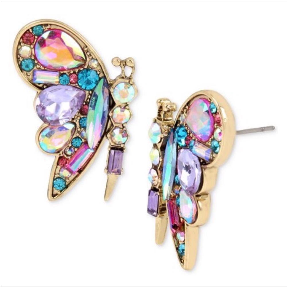 Betsey Johnson | NWT Jeweled Butterfly Earrings